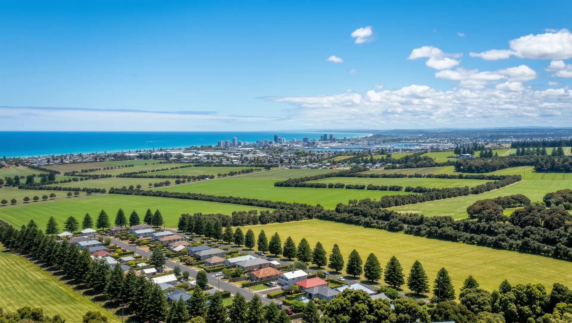 Aerial artist's impression of the East of Aberline growth precinct on the eastern edge of Warrnambool